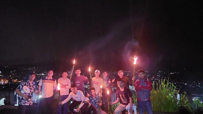 Pawai obor di Bukit Doa Getsemani Tana Toraja