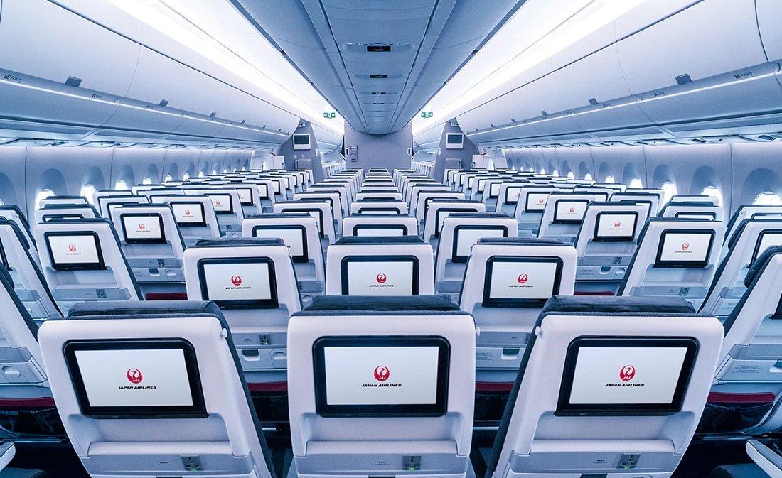 Kursi pesawat A350 Japan Airlines.