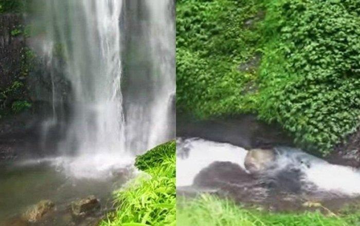 Air Terjun Jodoh Pamah Semelir yang berada di Dusun Pamah Semelir, Desa Telagah, Kecamatan Sei Bingai, Kabupaten Langkat, Sumatera Utara, Kamis (20/2/2025).