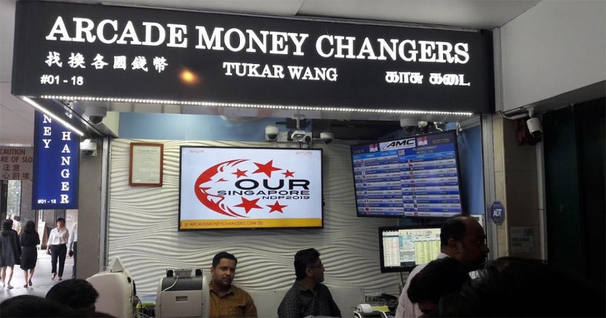 Arcade, satu money changer terbaik di Singapura buat menukar uang.