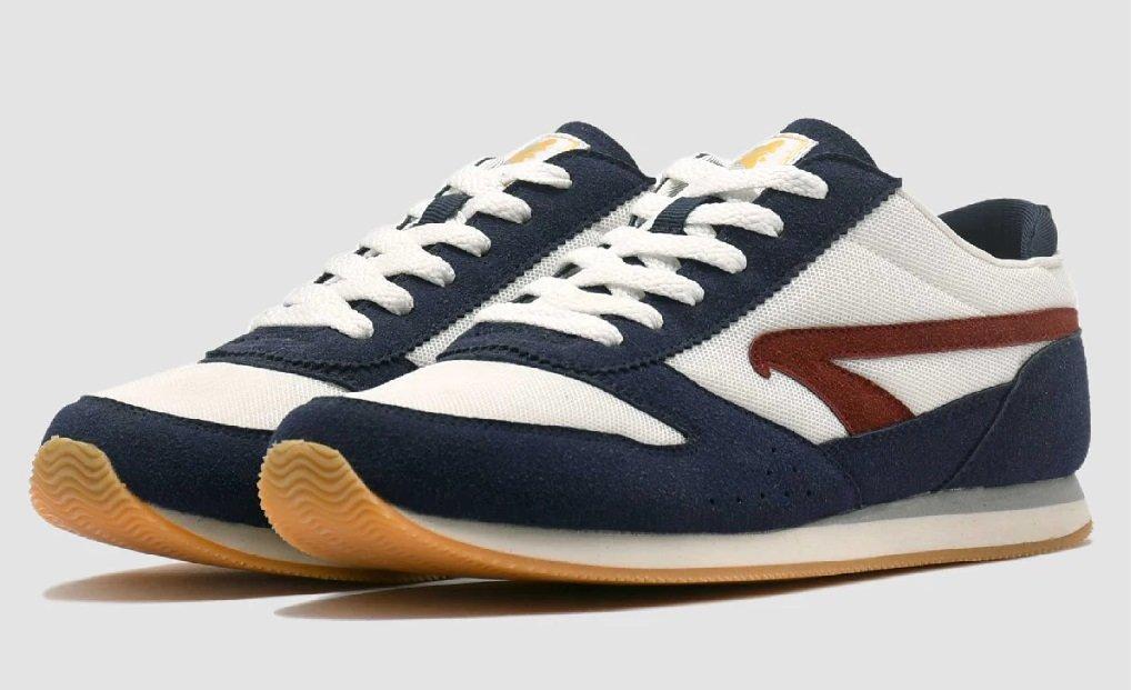 BRODO Tizano White Navy Maroon GS, satu sneakers lokal pria yang nyaman buat traveling.