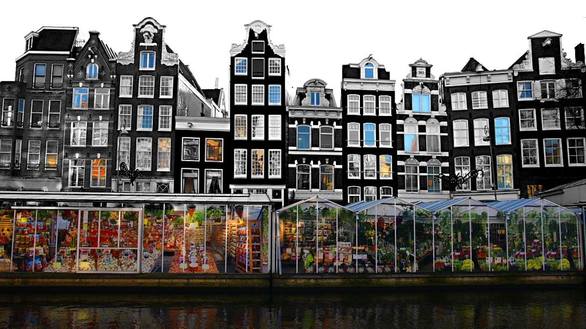 Bloemenmarkt, satu tempat wisata di Amsterdam Belanda yang gratis buat kamu kunjungi.