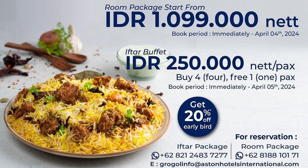 Paket bukber Aston Kartika Grogol Hotel.