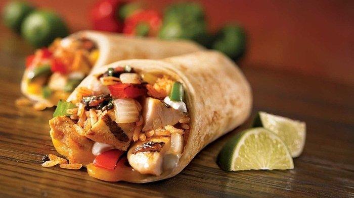 Burrito, kuliner khas Meksiko.