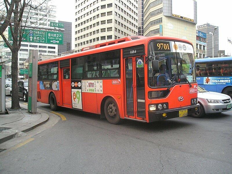 Suasana jalanan di Seoul Korea Selatan.