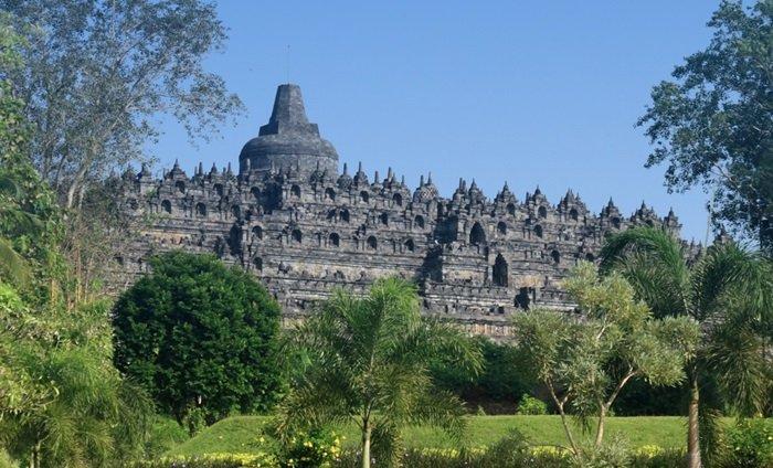 Candi Borobudur di Kecamatan Borobudur, Kabupaten Magelang, Jawa Tengah.