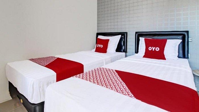 Kamar penginapan di hotel Collection O Kp Inn Yogyakarta.
