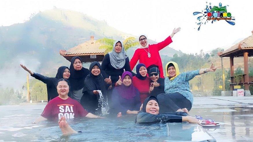 D'Qiano Hot Spring Waterpark, tempat wisata pemandian air panas di Dieng.