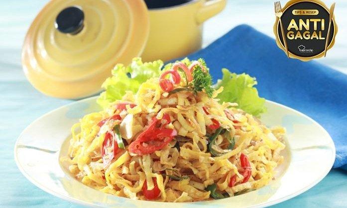 Dadar rawis tumis rebon
