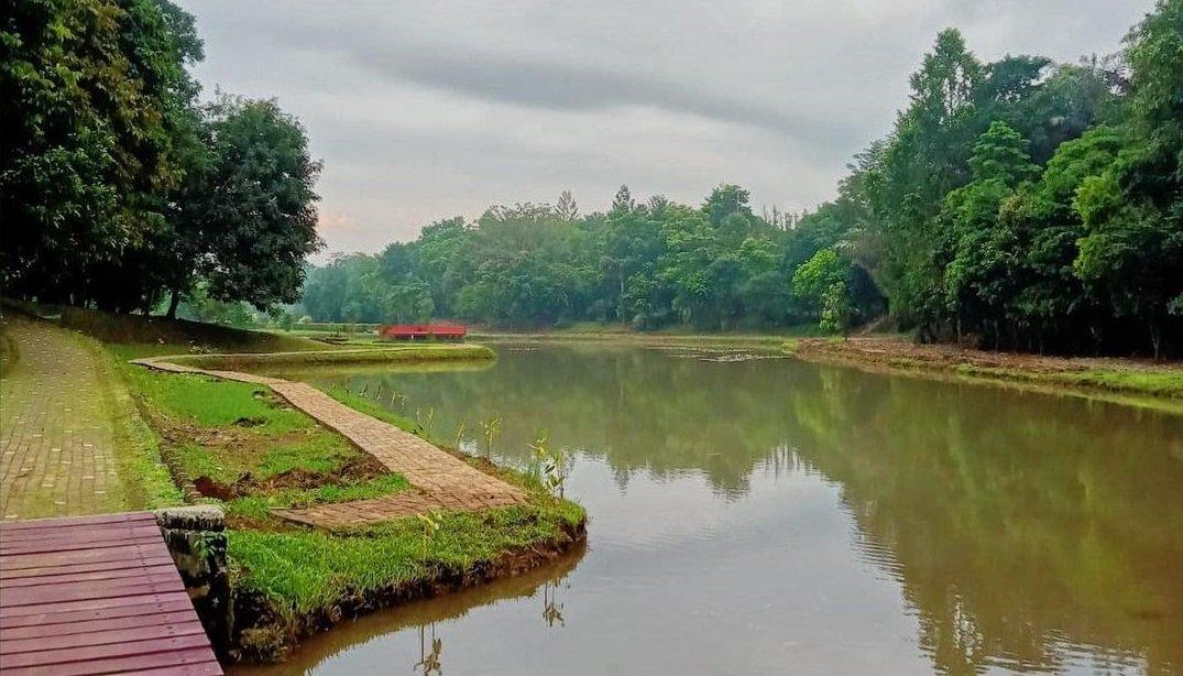 Danau Walini di Kebun Raya Cibinong, Bogor, Jawa Barat.