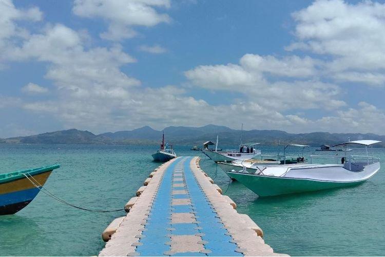 WISATA PULAU BAWEAN - Potret Dermaga Pamona di Kecamatan Tambak, Bawean, Rabu (23/4/2025).