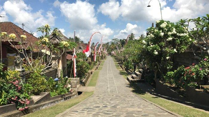 Desa Penglipuran, desa wisata di Kecamatan Bangli, Kabupaten Bangli, Bali.