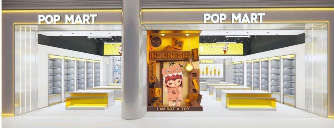 Desain 3D dari gerai Pop Mart Gandaria City