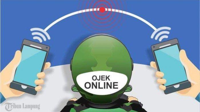 Ilustrasi driver ojol.