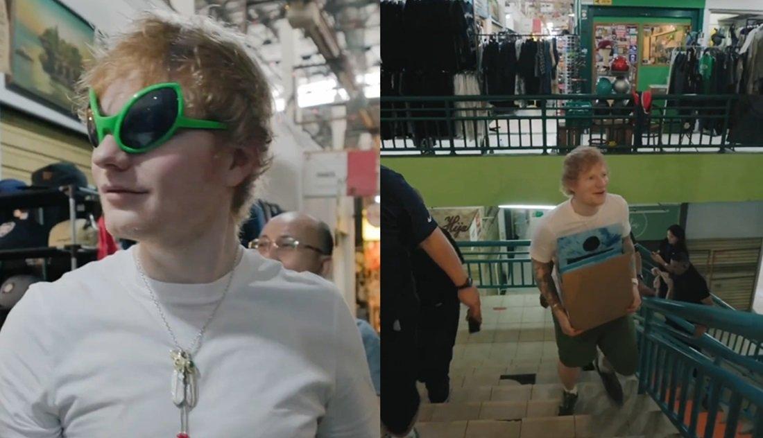Ed Sheeran datang ke Pasar Santa Jakarta Maret 2024.