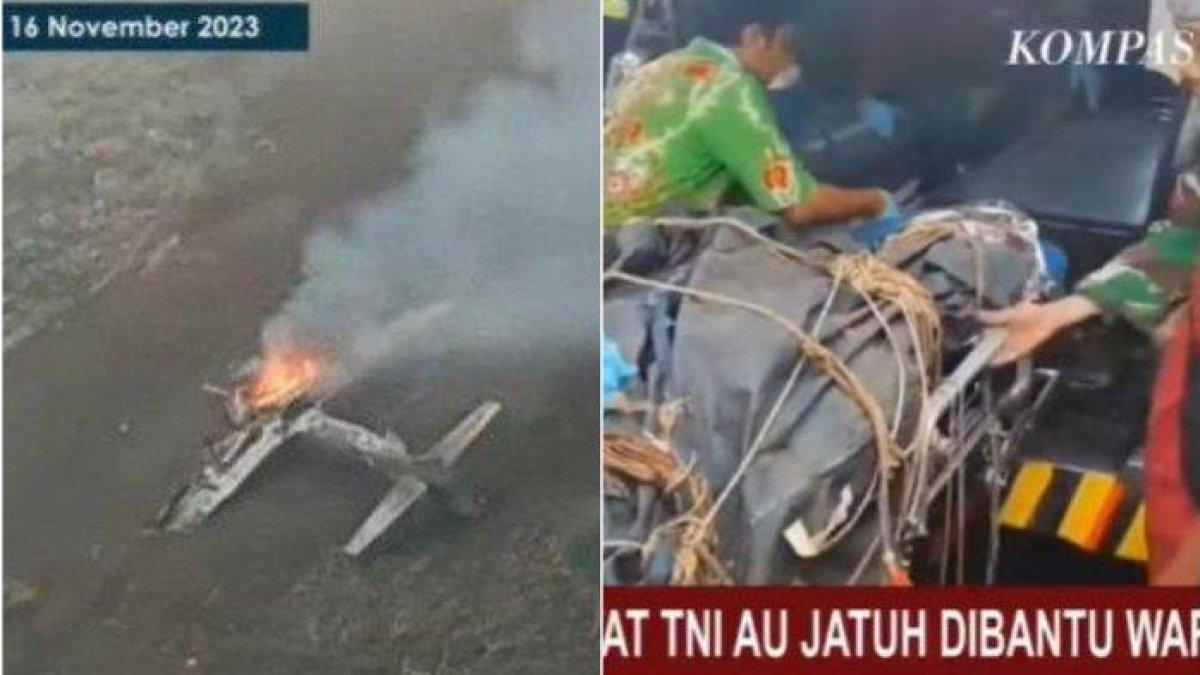 Empat jenazah awak pesawat tempur TNI Super Tucano yang jatuh di area Watu Gede, Kecamatan Puspo, Pasuruan, Jawa Timur, Kamis (16/11/2023) berhasil ditemukan dan dievakuasi.