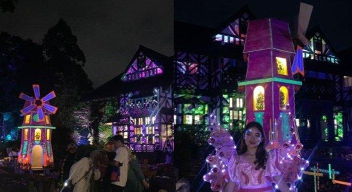 Pengunjung Farmhouse Menyala saat menikmati spot ala film Avatar, Minggu (15/12/2024).