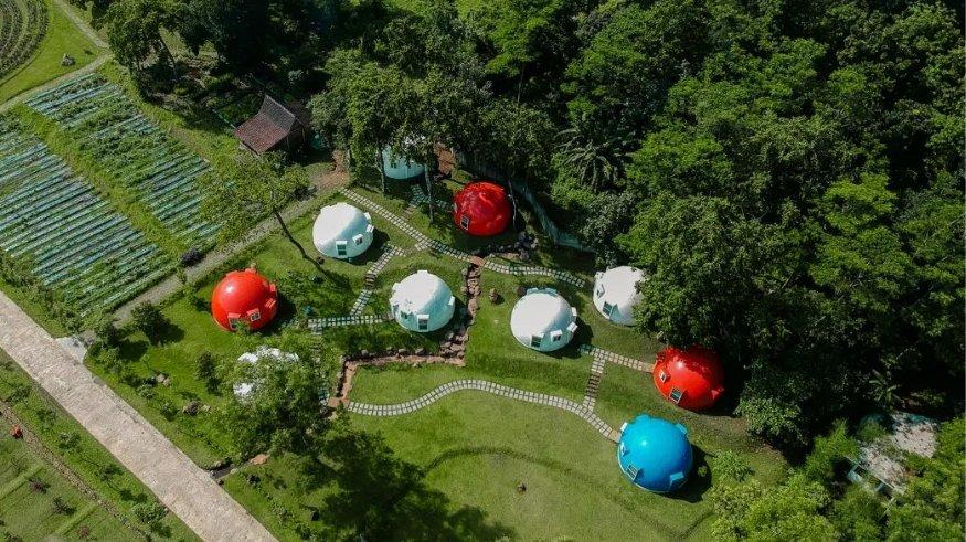 Fasilitas glamping di Taman K Pandaan.