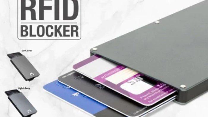 Gambar Mediatech RFID Alumunium Card Holder Blocking For Travel
