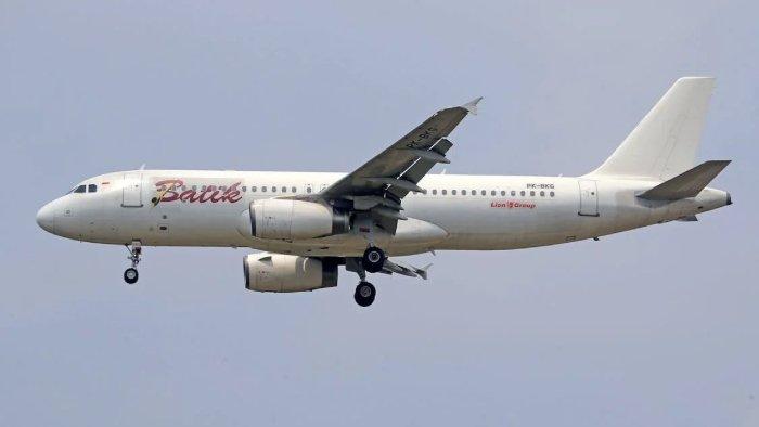 Gambar pesawat Batik Air rute Jakarta-Samarinda.