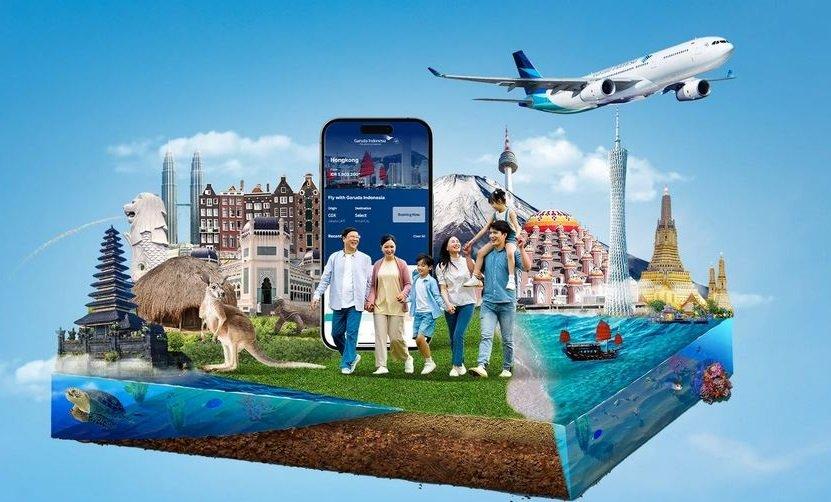 Ilustrasi promo tiket pesawat Garuda Indonesia.