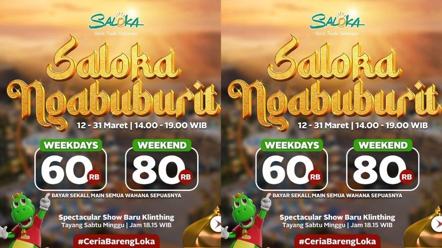 HTM Saloka Theme Park selama bulan Ramadhan 2024.