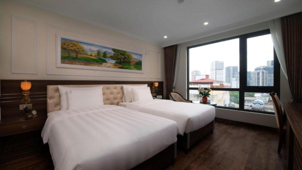 Ilustrasi tipe kamar yang ada di Hillary Hanoi Hotel