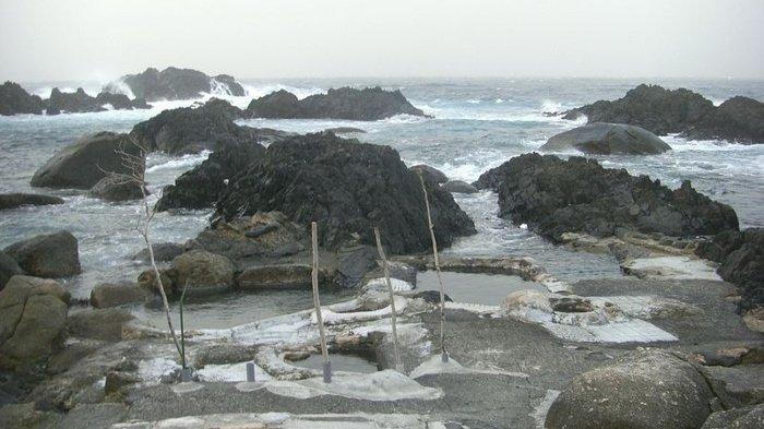 Hirauchi Kaichu Onsen di Yakushima Island, Kagoshima Prefecture Jepang