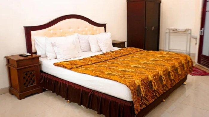 Kamar penginapan di Hotel Laweyan, Solo, Jawa Tengah.