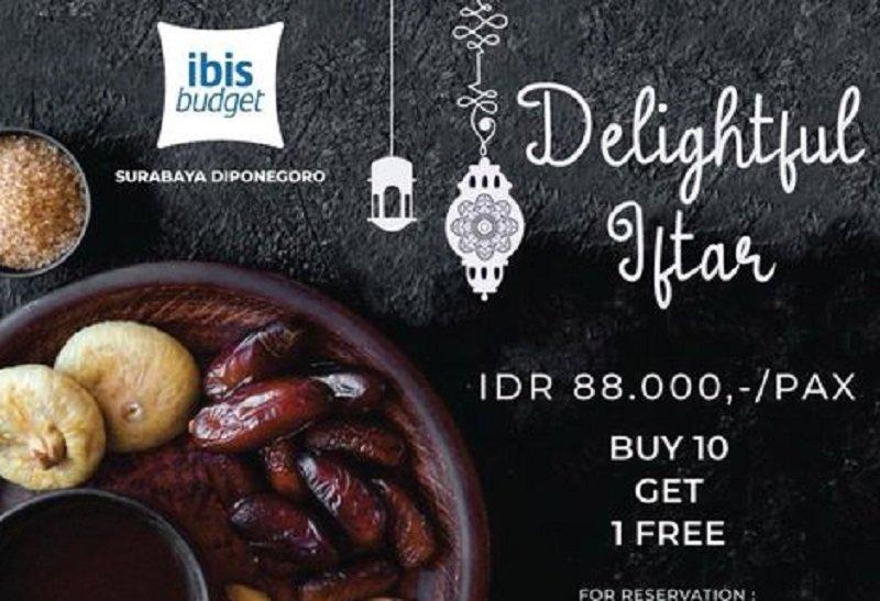 Ibis Budget Diponegoro, satu hotel di Surabaya Jawa Timur yang menawarkan paket bukber all you can eat Ramadan 2024.