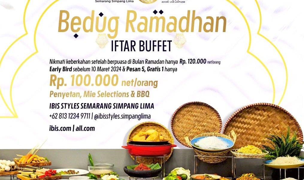 Ibis Style Simpang Lima, satu hotel di Semarang Jawa Tengah yang menawarkan paket bukber all you can eat Ramadan.