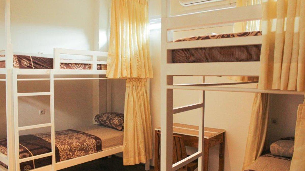 Ilustrasi ranjang susun yang disediakan oleh Rion Hostel Bogor