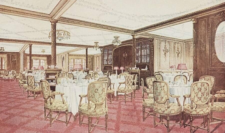 Ilustrasi White Star Line dari Restoran À la Carte.