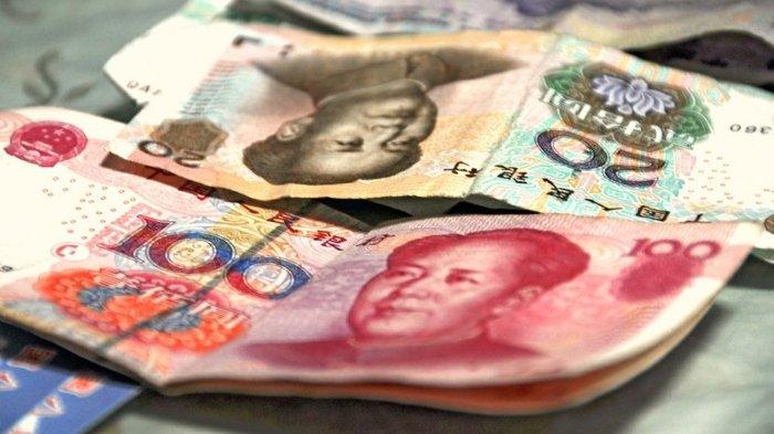 Ilustrasi Yuan mata uang China.