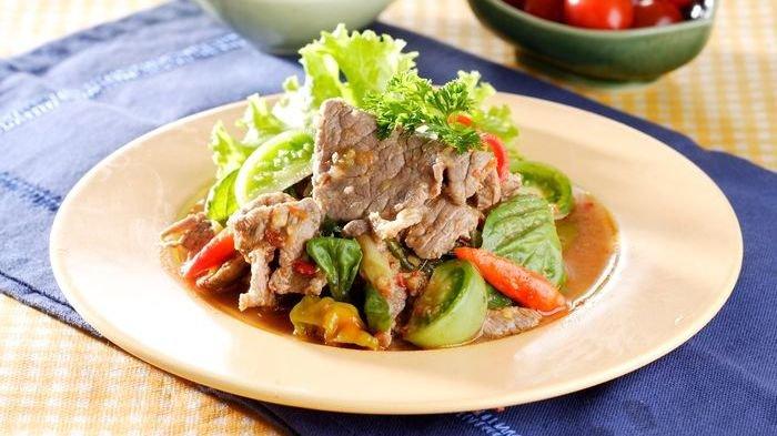 Ilustrasi daging kambing masak kemangi.