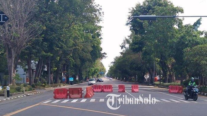 Ilustrasi penutupan Jalan Slamet Riyadi Solo.
