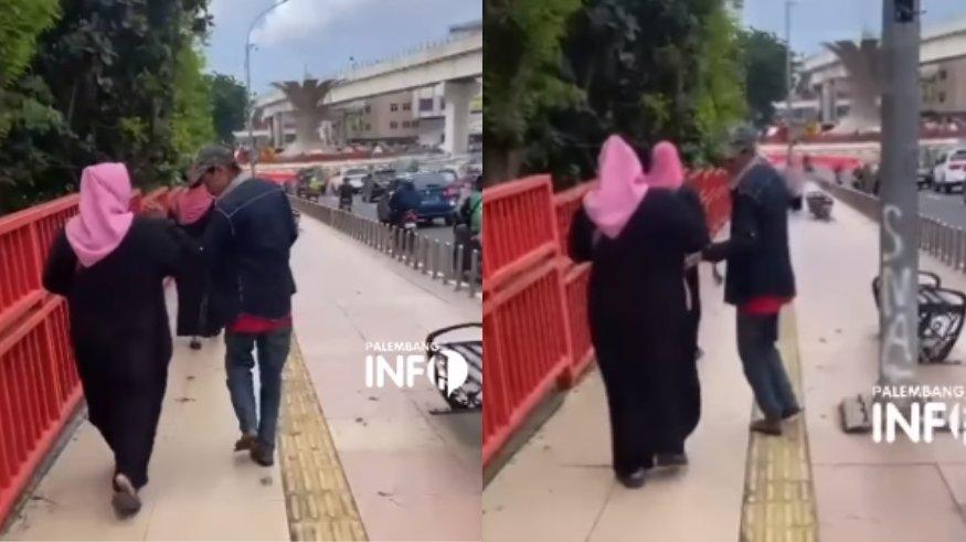 Video viral memperlihatkan wisatawan yang dipalak saat hendak berfoto di Jembatan Ampera, Palembang, Sumatera Selatan.