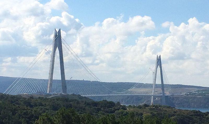 Jembatan Yavuz Sultan Selim, pemandangan dari jalan Poyrazköy