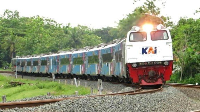 Ilustrasi perjalanan KA Kahuripan rute Blitar-Bandung
