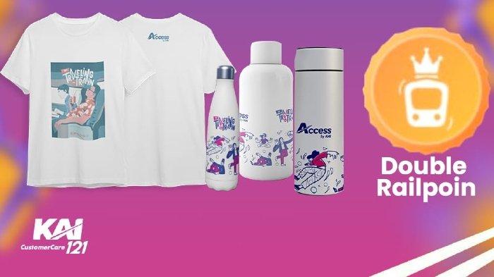 KAI gelar program Double Win Deals dengan bagi-bagi ribuan suvenir kaus dan tumbler gratis untuk penumpang.