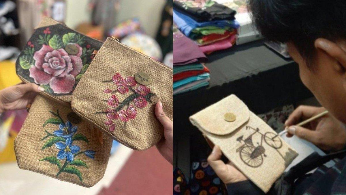 Kain Lukis Nasrafa menawarkan beragam produk yang menggabungkan kreativitas dan keahlian tinggi, dari jilbab hingga tas lukis.