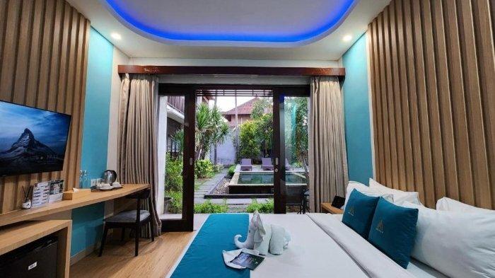 Kamar penginapan di ABISHA Hotel Sanur, Bali.