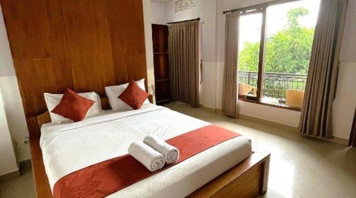Kamar penginapan di Caldera Hotel & Restaurant Ubud, Bali.