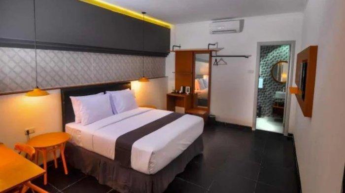 Kamar penginapan di Candiview Hotel Semarang, Jawa Tengah.