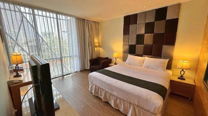 Kamar penginapan di Chara Hotel Bandung, Jawa Barat.