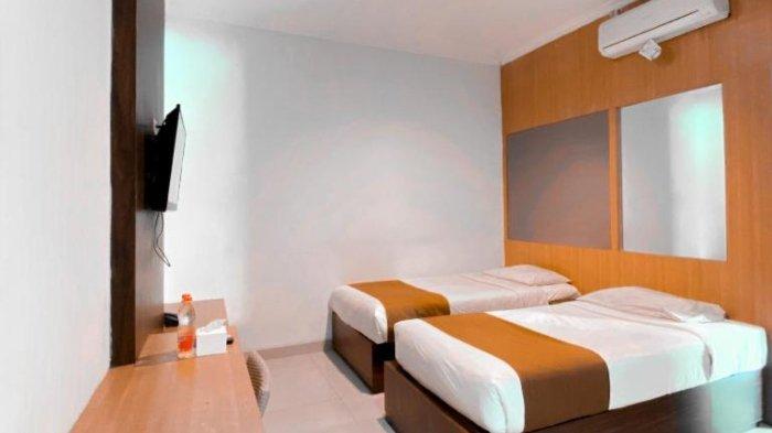 Kamar penginapan di Dinasty Style Hotel Solo, Jawa Tengah.