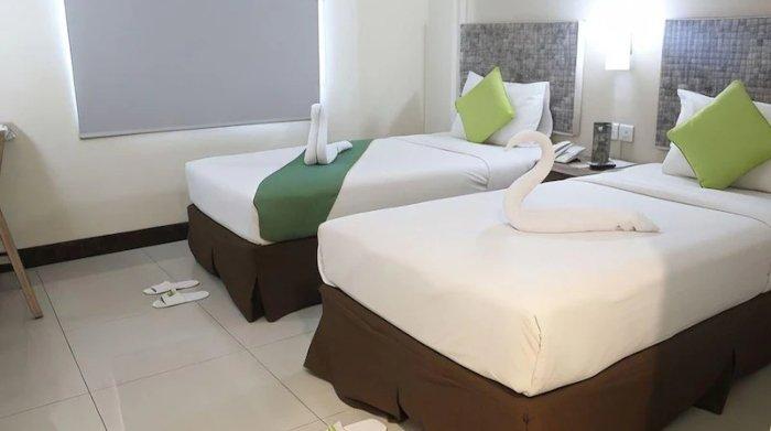 Kamar penginapan di Greenotel Cilegon Banten.