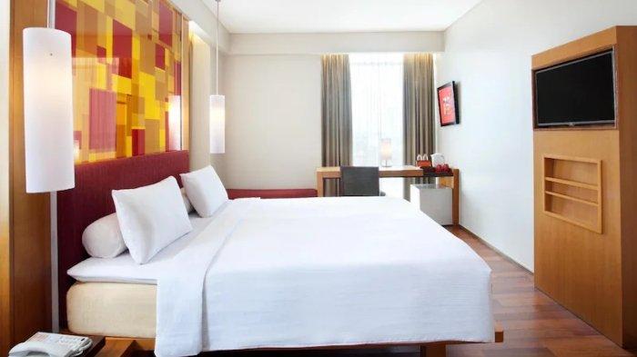 Kamar penginapan di Ibis Styles Solo, Jawa Tengah.