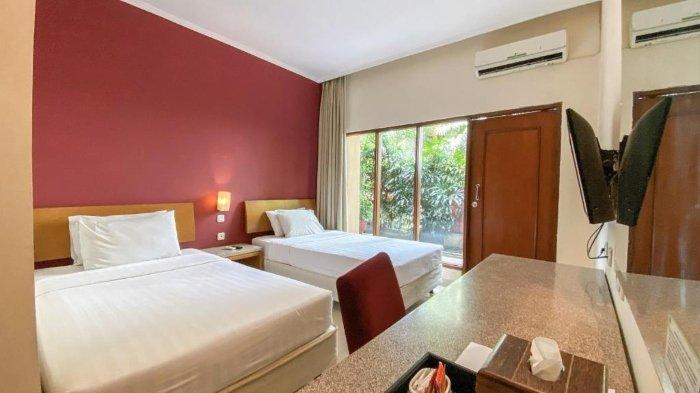 Kamar penginapan di Lorin Dwangsa Solo Hotel Kota Solo, Jawa Tengah.