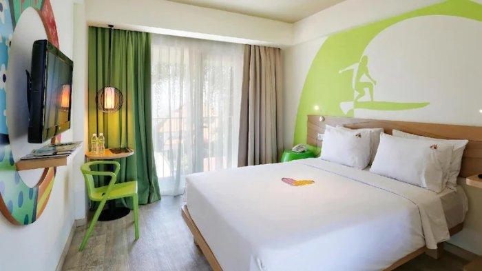 Kamar penginapan di MaxOneHotels at Bukit Jimbaran Uluwatu, Bali.